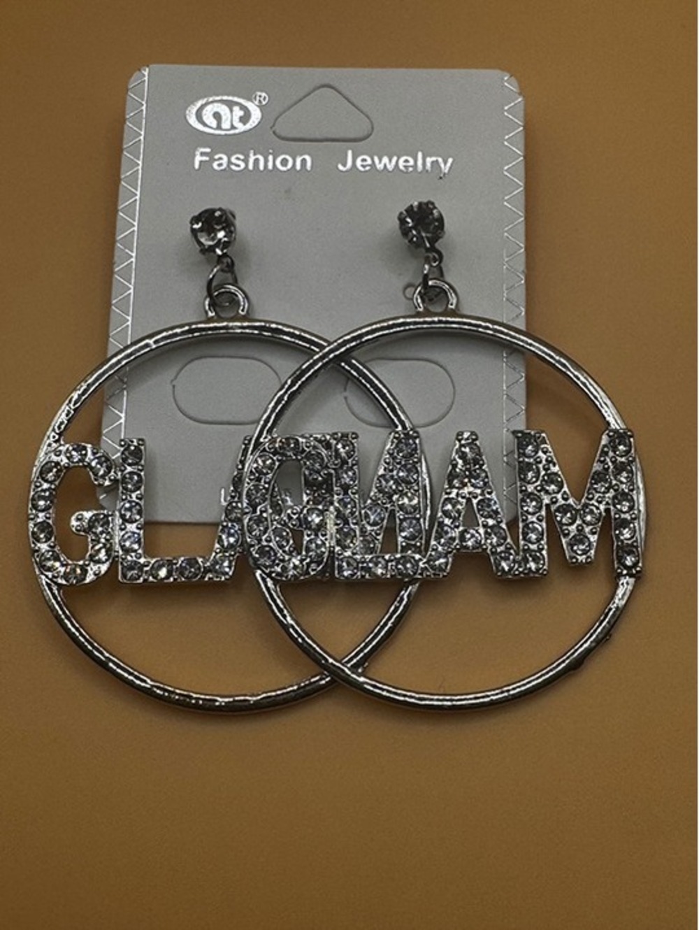 Hoop Glam Glitter Fashion Earrings Fashion Jewelry - Gold or Silver New (Silver)